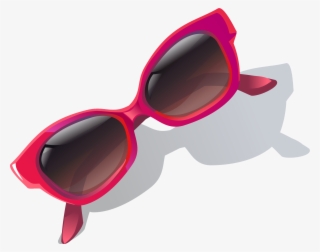 Pink Vector Sunglasses Frame Goggles Hand-painted Clipart - Illustration