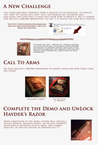 Call To Arms - Dragon Age 2 Hayder's Razor