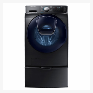 Black Front Loader Washing Machine