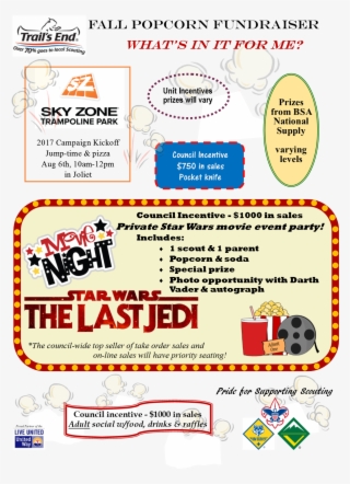 2017 Council Popcorn Kickoff - Cub Scout Popcorn Incentives