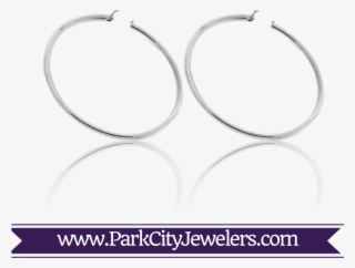 Sterling Silver Hollow Hoop Earrings - Earrings
