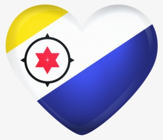 Bonaire Large Heart Flag - Yellow White Blue Flag With Red Star