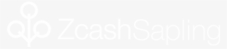 White Zcash Sapling Horizontal Logo - Calligraphy