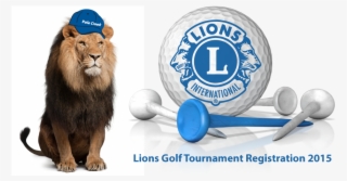 Golf Ball And Tees With Lion - Leones Con Fondo Blanco