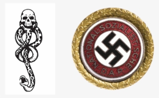 Warner Bros Entertainment / Nsdap- Parteizeichen (right) - Gold Nazi Party Badge