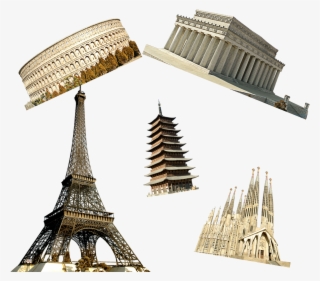 Landmark Buildings In France Png Image - Transparent Eiffel Tower Png