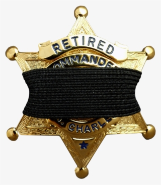 Police Badge With Mourning Band - Badge