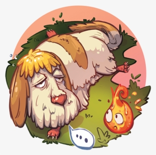 Howl's Moving Castle Heen And Calcifer - Cartoon
