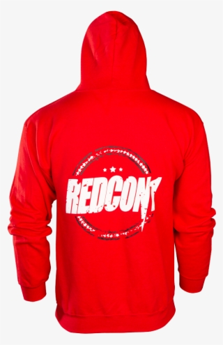 Red Stamp Zip Up Hoodie - Hoodie