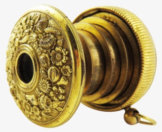 Amazing Georgian Pinchbeck Draw Pendant C Aesthetic - Brass