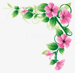 Free Png Flowers Borders Png - Flower Corner Border Png