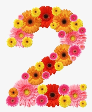 2 Number Png Hd Image - Number 2 Floral Design