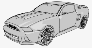 Mustang Gt Car Clipart Png - Ford Mustang Fr500
