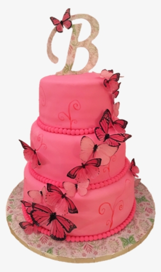 All Butterflies Are Hand Painted On Wafer Paper - All Butterfly Cake