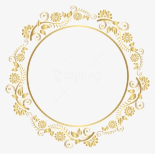 Free Png Download Round Gold Border Frame Deco Png - Gold Round Frame Png