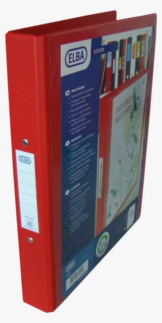 Elba Vision Ring Binder Pvc Clear Front Pocket 4 O-ring - Office Application Software