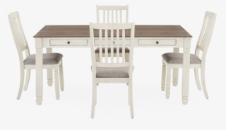 Image For Ivory And Brown Wood Kitchen Room Furniture - Kitchen & Dining Room Table