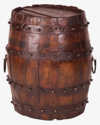 Rustic Wine Barrel Side Table - Wood