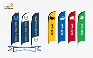 Check Out These Great Flag Banner Sample Designs For - School Sports House Names