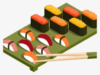 Japanese Food Clipart Cute - Sushi Clipart Transparent