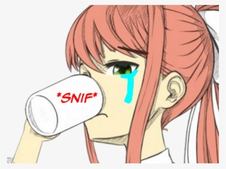 Sticker Kikoojap Monika Pleurs Larmes Triste Mnk Ddlc - Monika Smug
