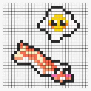 Egg N Bacon Perler Bead Pattern / Bead Sprite - Sans Blue Eye Png