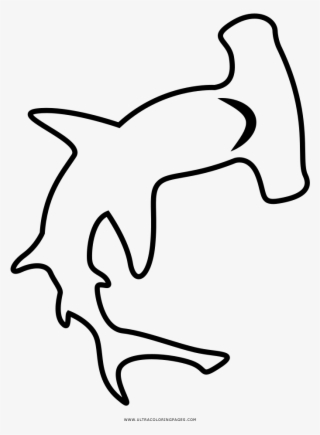 Hammerhead Shark Coloring Page - Dibujo De Un Tiburon Martillo