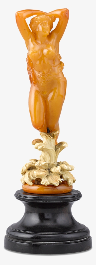 European Art Nouveau Amber Nymph Statuette - Statue