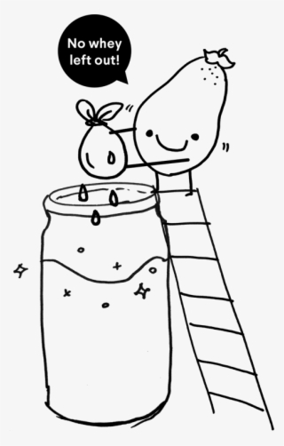 Every Drop Of Yogurt Whey Is Full Of Calcium, Probiotics - Cartoon