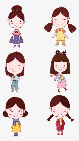 Hand Drawn Characters Cartoon Painted Opening Cute - Cartoon