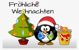 This Free Icons Png Design Of Penguin Xmas Card - Weihnachtskarte Clipart