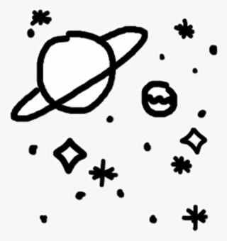#saturn #stars #moon #planet #doodle #drawing #cartoon - Planetas Tumblr Png