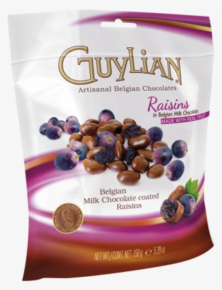 Guylian Milk Chocolate Covered Raisins In Pouch 150g - Guylian Chocolat Covered Berries