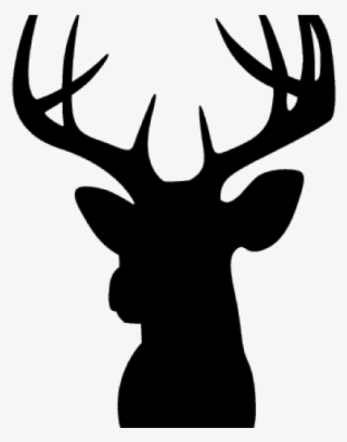 Buck Clipart Moose Head - Deer Head Silhouette Png