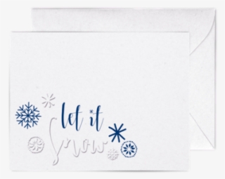 Let It Snow A2 Letterpress Cards - Envelope