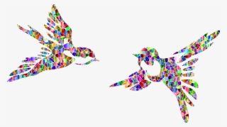 This Free Icons Png Design Of Vivid Polychromatic Stylized - Clipart Bird Silhouette Png