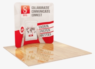 8ft Curved Tension Fabric Display - Plywood