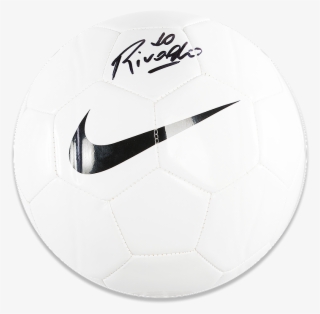 Rivaldo Signed White Nike Ball - Soccer Ball