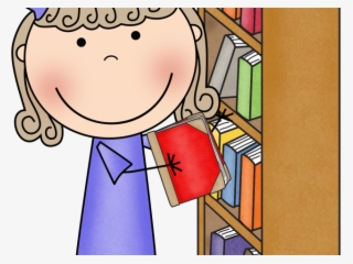 Library Clipart Library Aide - Using Shelf Marker Clipart
