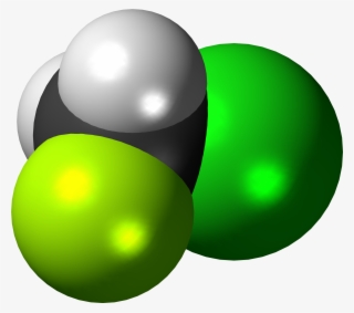 Chlorofluoromethane 3d Spacefill - Sphere