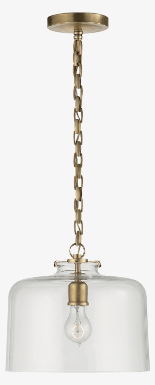 Katie Dome Pendant In Hand-rubbed Antique Brass With