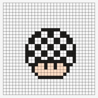 Chess Board Mushroom Perler Bead Pattern Dibujos En - Pixel Art Champignon Mario