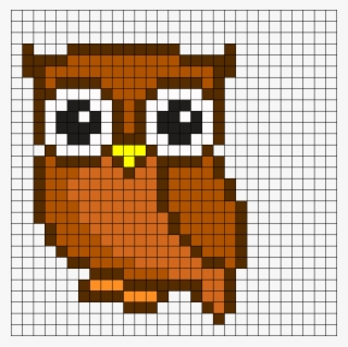 Owl Perler Bead Pattern More Cuadricula - Owl Pixel Art