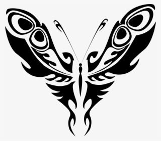 Butterfly Clip White Feather - Black Butterfly Clipart Png