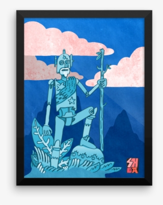 Robot Adventurer 12 X 16 Mockup Wall
