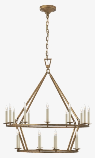 Darlana Medium Two-tier Chandelier In Gilded Iron - E. F. Chapman Darlana Chandelier