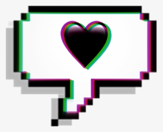 #glitch #message #heart #black #blackheart #love #cool - Aesthetic Tumblr Sticker Png
