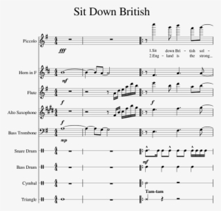 Sit Down British Soldier Piano Tutorial - Sheet Music