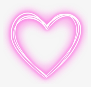 #pinkheart #pink #heart #neon #glow #neonpink - Нарисованное Сердце Пнг
