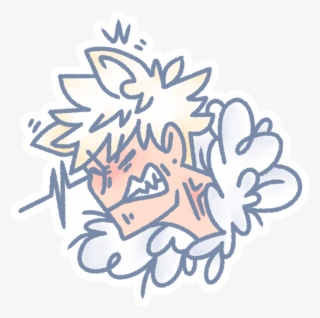 Fluffy Bakugou Sticker - Illustration